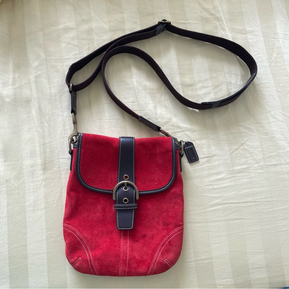 Red Coach Cross body Bag